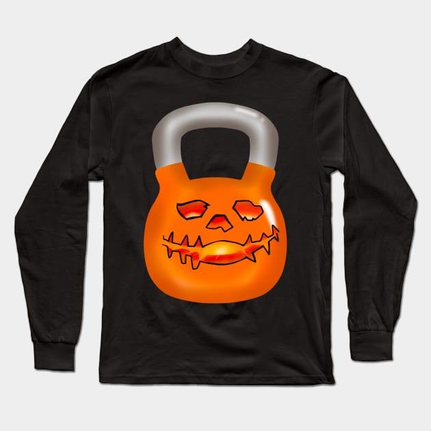 Kettlebell Halloween Long Sleeve T-Shirt by SusanaDesigns